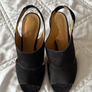 Coach Black Slingback Heels for Women